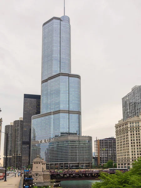 Chicago Illinois Maio 2018 Trump International Hotel Tower Centro Chicago — Fotografia de Stock