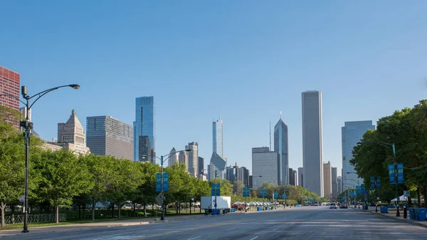 Bella Vista Dei Grattacieli Chicago Nel Centro Illinois Stati Uniti — Foto Stock