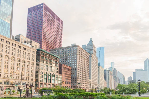 Chicago Illinois Mayo 2018 Vista Del Centro Chicago Los Rascacielos — Foto de Stock