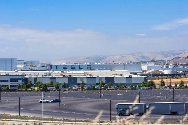 旧金山 可能31日 Usa 位于加州东旧金山湾区硅谷的Tesla汽车制造厂的景观 — 图库照片