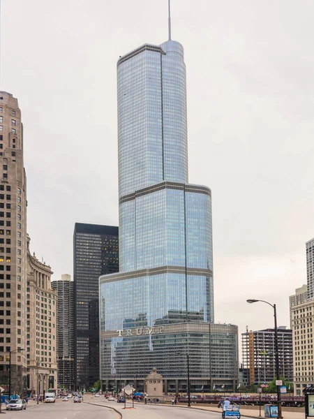Bela Vista Dos Arranha Céus Chicago Centro Cidade Illinois Eua — Fotografia de Stock