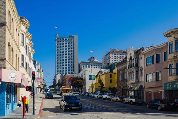 San Francisco Innenstadt Mit Typischem Gebäude Sonnigen Tagen Kalifornien Vereinigte — Stockfoto