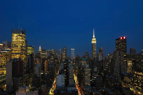 Antenn Och Panoramautsikt Över Skyskrapor New York City Manhattan Topputsikt — Stockfoto