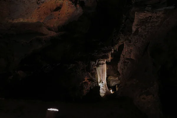 view of formation in dark cave