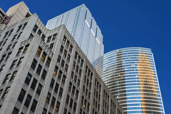 Chicago 'nun şehir merkezindeki güzel gökdelenleri, Illinois, Usa