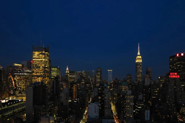 New York Usa Sep 2015 Flyg Och Panoramautsikt Över Skyskrapor — Stockfoto