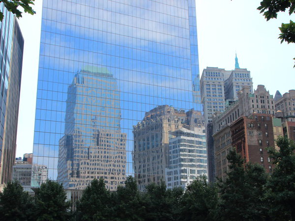 Abstract of World Trade Center Area Reflection