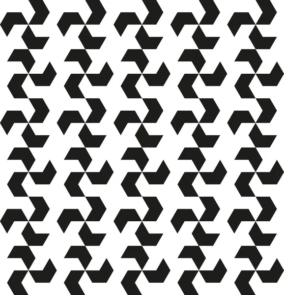 Nahtloser Neutraler Hintergrund Schwarzer Formen Auf Weißem Hintergrund Abstraktes Geometrisches — Stockvektor