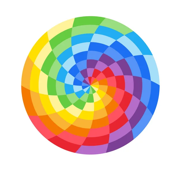 Logo Regenbogenkreis Das Symbol Eines Unendlichen Farbenzyklus Abstraktes Isoliertes Muster — Stockvektor