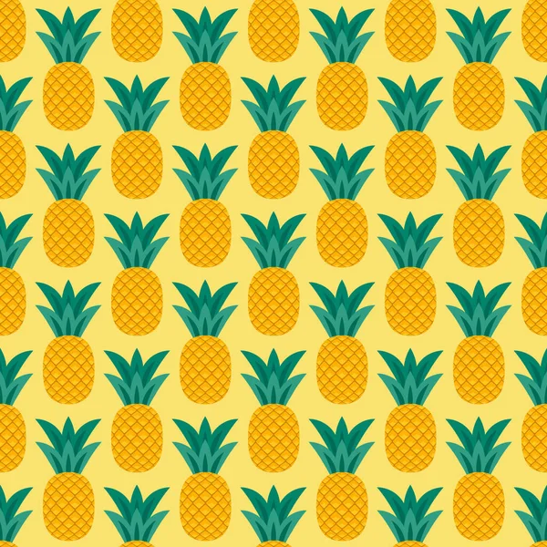 Ananas Sömlösa Mönster Bakgrund Vektor Illustration — Stock vektor