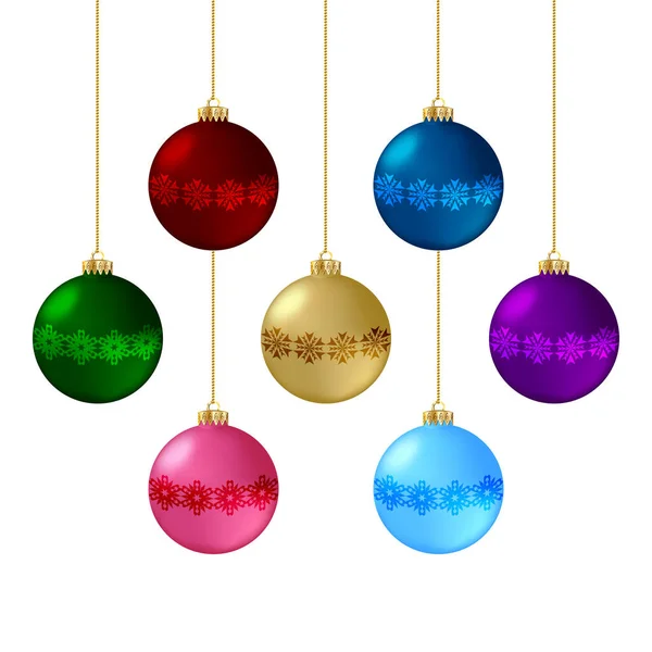 Set Christmas Balls — Stock Vector