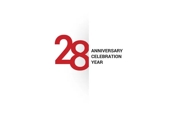 Ans Logo Minimaliste 18E Jubilé Carte Voeux Invitation Anniversaire Année — Image vectorielle