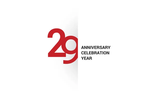 Ans Logo Minimaliste 18E Jubilé Carte Voeux Invitation Anniversaire Année — Image vectorielle
