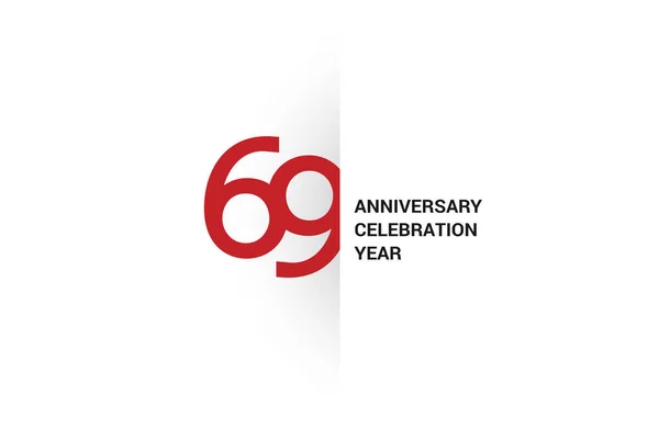 Aniversario Logo Minimalista Jubileo Tarjeta Felicitación Invitación Cumpleaños Signo Del — Archivo Imágenes Vectoriales