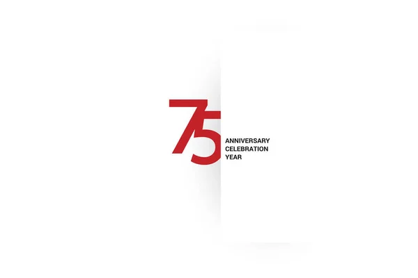 Inci Yıl Dönümü Minimalist Logo Jübile Tebrik Kartı Doğum Günü — Stok Vektör