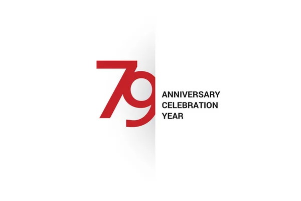 Year Anniversary Minimalist Logo Jubilee Greeting Card Birthday Invitation Year — Stock Vector