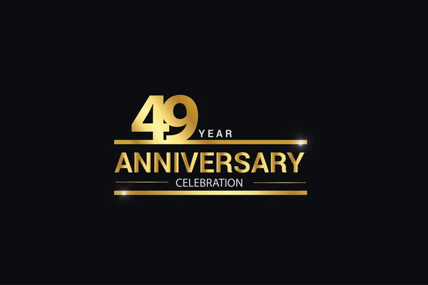 Logo Celebración Del Aniversario Logotipo Aniversario Con Oro Chispa Color — Archivo Imágenes Vectoriales