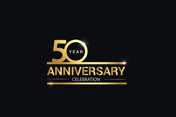 Year Anniversary Celebration Logotype Anniversary Logo Golden Spark Light White — Stock Vector