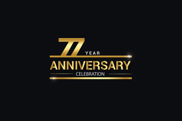 Anniversario Celebrazione Logotipo Logo Anniversario Con Oro Scintilla Colore Bianco — Vettoriale Stock