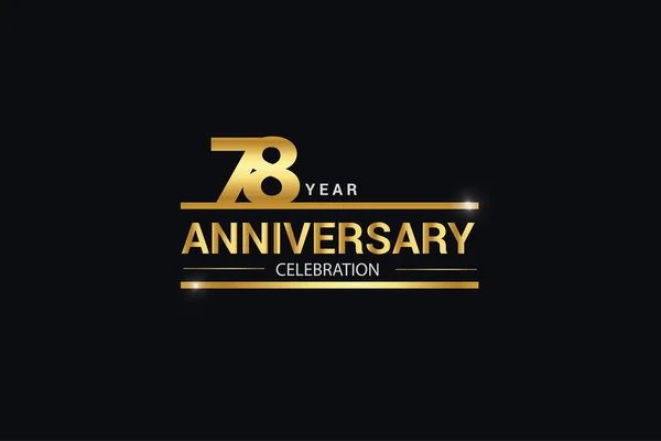 Anno Anniversario Celebrazione Logotipo Logo Anniversario Con Oro Scintilla Colore — Vettoriale Stock