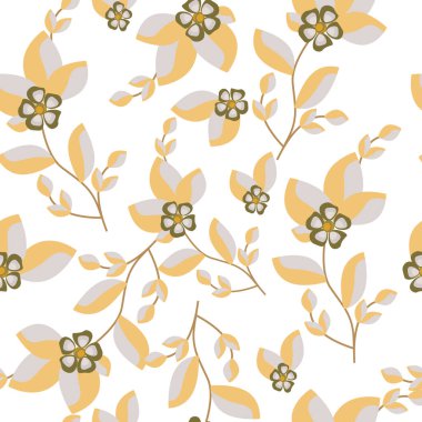 Yeşil yapraklı, çaylı, dallı, yapraklı, yapraklı, beyaz yapraklı. Ambalaj kağıdı, kumaş, kumaş, kartlar, davetiyeler, duvar kağıtları, web tasarım temsilciliği için çiçek arkaplanı