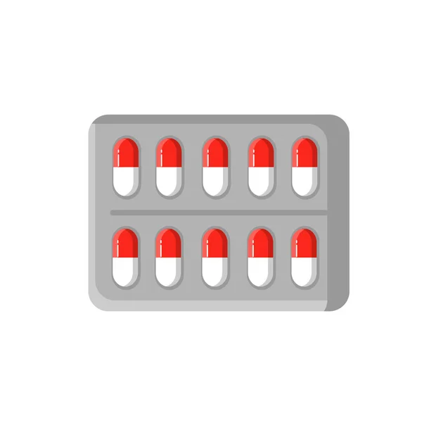 Gyógyszerek Vitaminok Tabletták Orvosi Tabletták Üvegtabletták Orvosi Gyógyszerészeti Szimbólumok Elkülönítve — Stock Vector
