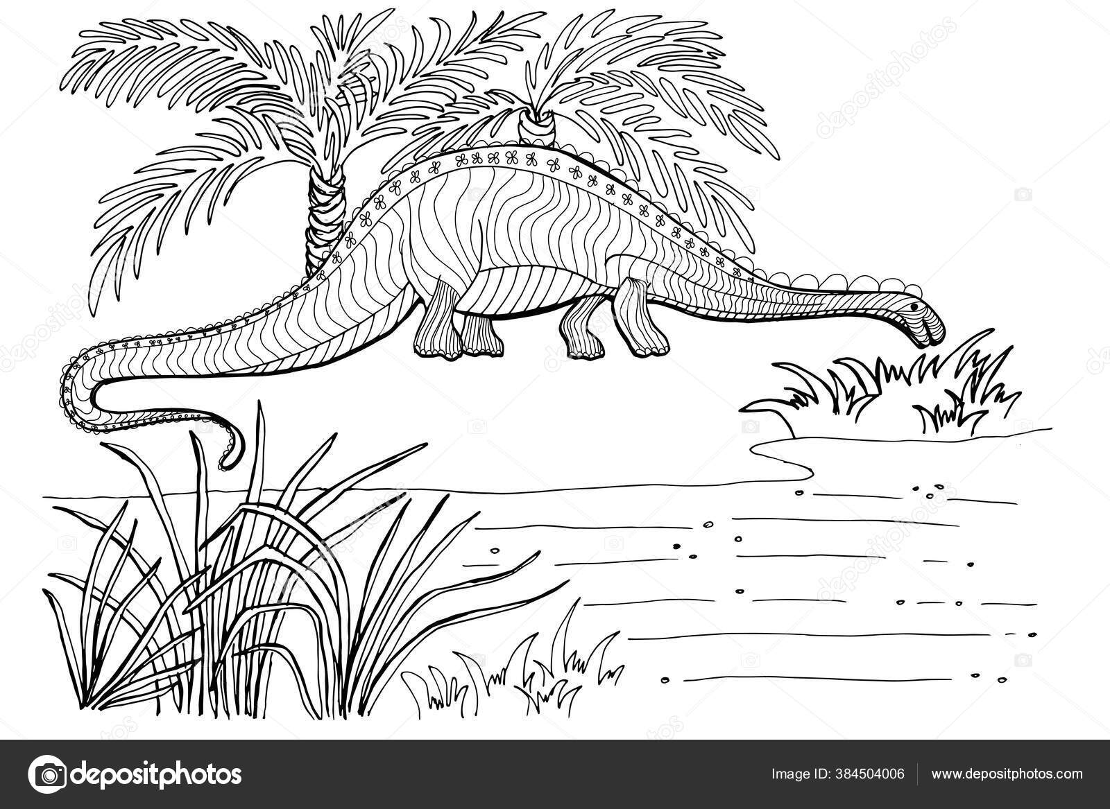 Dino-Zeichnungen zum Ausmalen: Eine Reise in die Urzeit für Groß und Klein!