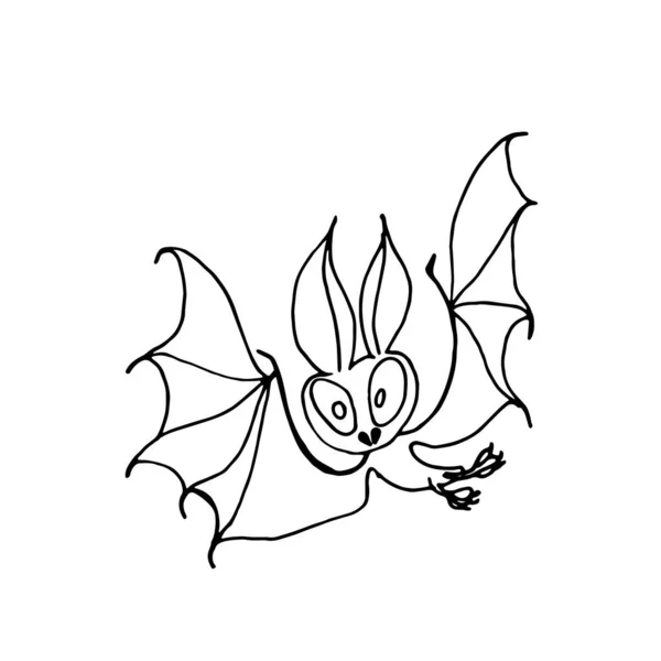 Feliz Dia das Bruxas. Bats silhuetas - ilustração vetorial. Desenhos animados ilustração — Vetor de Stock