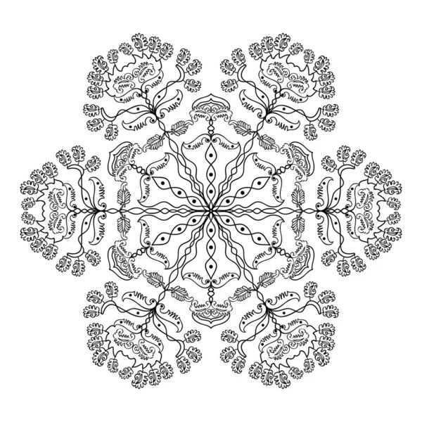Mandala Indien Kultur Ikone Kreisförmiges Muster Form Von Mandala Für — Stockvektor