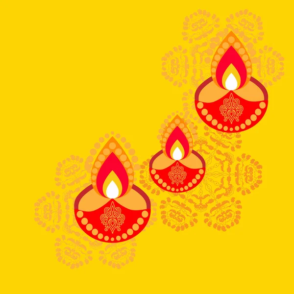 Feliz Dussera Ilustração Bandeira Cartaz Banner Diwali Fundo Laranja Com — Vetor de Stock