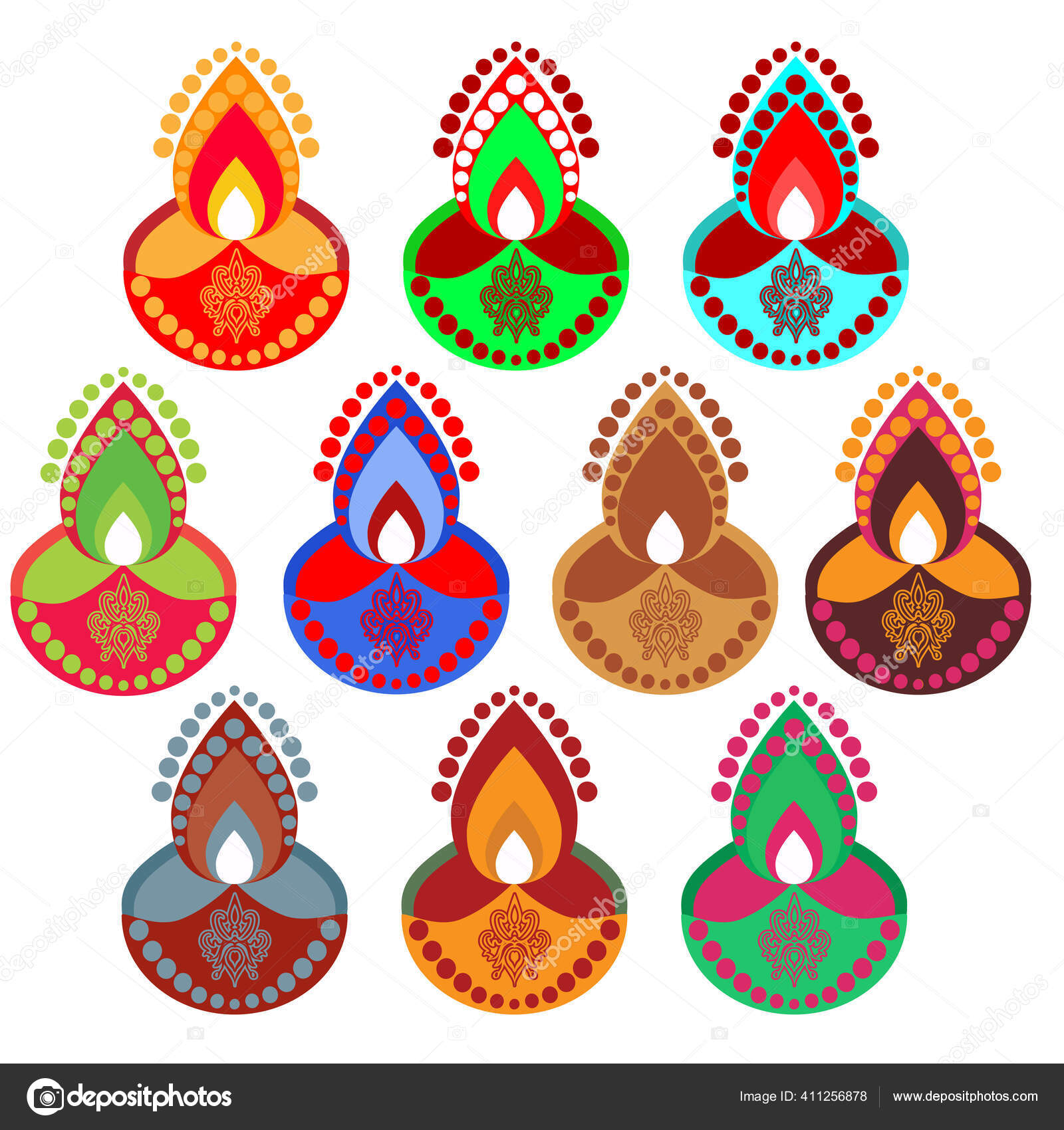 Diwali Candle Flat Design India Icon With Side Shadow Stock Vector C E11enazlata Gmail Com 411256878