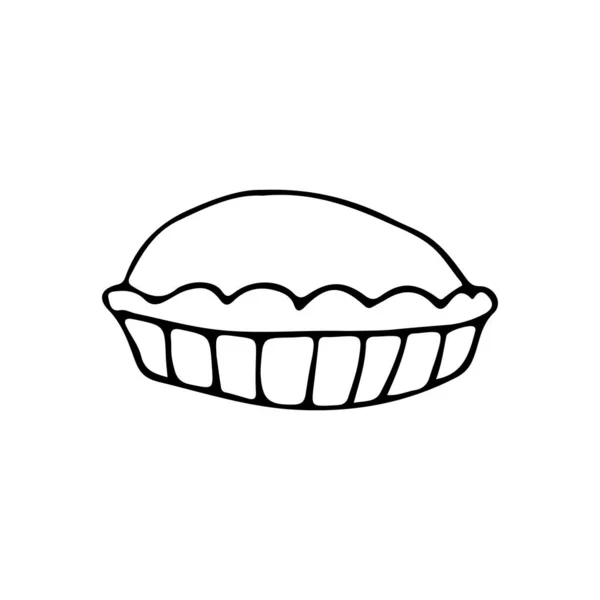 아이콘 벡터에 손으로 아이콘입니다 Doodle Cake Icon — 스톡 벡터