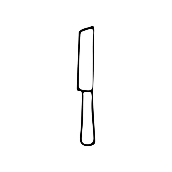 Gekritzeltes Küchenmesser Symbol Vektor Handgezeichnetes Küchenmesser Symbol Vektor — Stockvektor