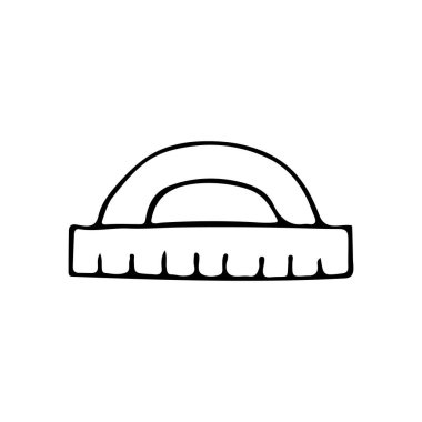Vektör olarak Doodle cetvel simgesi. Vektörde elle çizilmiş cetvel simgesi