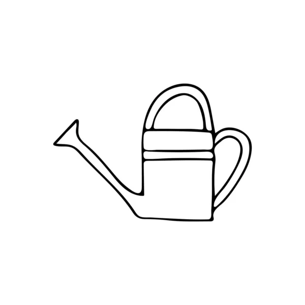 Doodle Watering Can Icon Vector Hand Drawn Watering Can Icon — Stock Vector