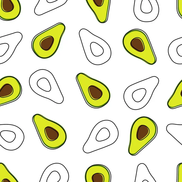 Avocado Muster Für Textilien Druck Oberflächengestaltung Tropische Früchte Muster Von — Stockvektor