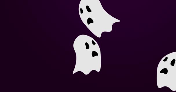 Animacja Duchów Halloween Filmik Halloween Duchy Animowane Wideo — Wideo stockowe