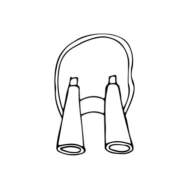 Dürbün simgesi vektörde. Vektörde elle çizilmiş dürbün simgesi