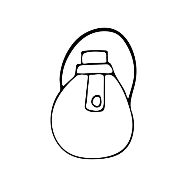 Doodle Kolben Symbol Vektor Handgezeichnetes Flaschensymbol Vektor — Stockvektor