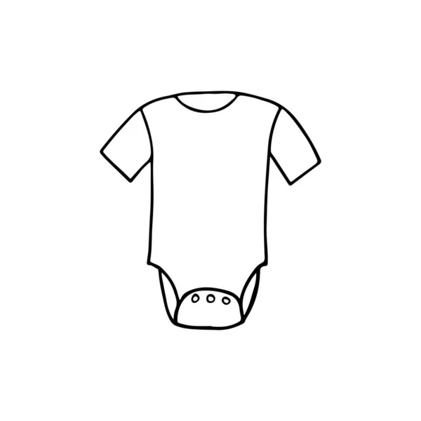 Doodle Baby Tyg Ikon Vektor Handritad Babyduk Ikon Vektor Doodle — Stock vektor