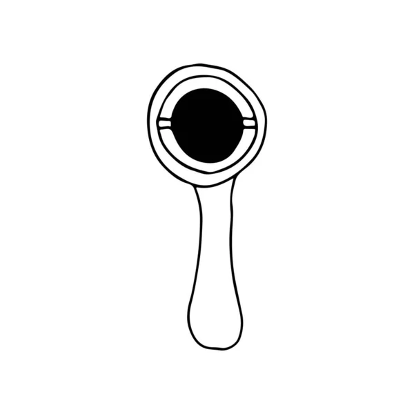 벡터에 Doodle Baby Rattle Icon 넣습니다 벡터에 손으로 — 스톡 벡터