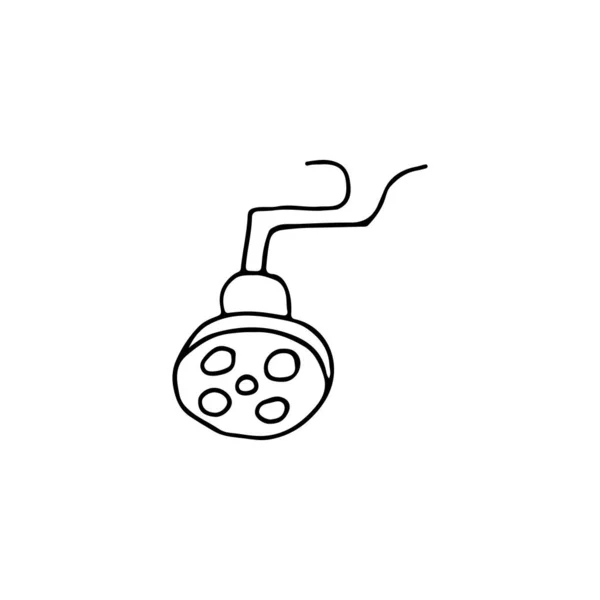 Doodle Surgery Lamp Icon Vector 손으로 아이콘 벡터로 — 스톡 벡터