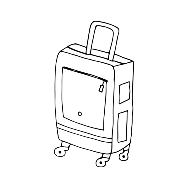 Ilustración Bolsa Viaje Doodle Vector Ilustración Bolsa Viaje Dibujada Mano — Archivo Imágenes Vectoriales