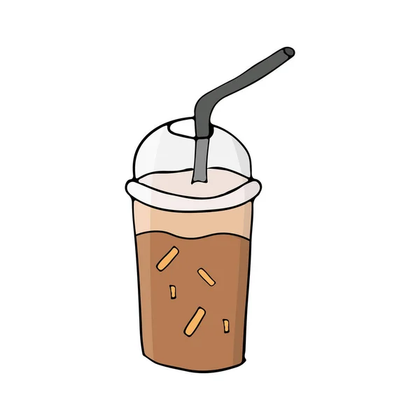 Odstraňte Kávový Šálek Ilustrace Vektoru Ikona Šálek Kávy Vektoru Bílém — Stockový vektor