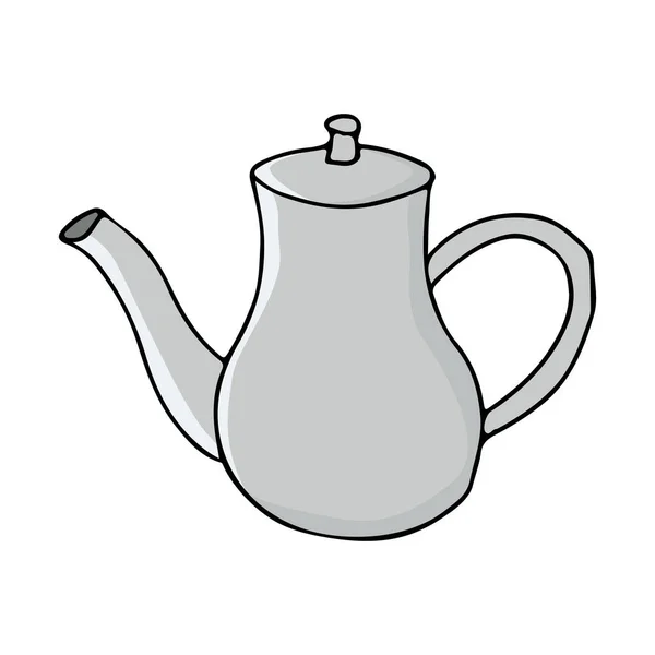 Koffie Pot Icoon Vector Koffie Pot Illustratie Vector Witte Achtergrond — Stockvector