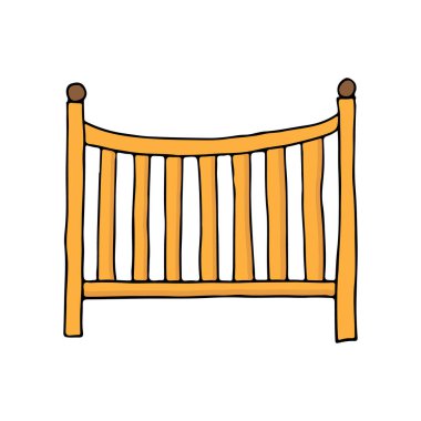 Renkli bebek beşiği ikonu. Vektör içinde düz bebek beşiği çizimi. 