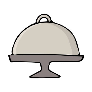 Yemek tepsisi ikonu vektörde. Vektör olarak yemek tepsisi çizimi