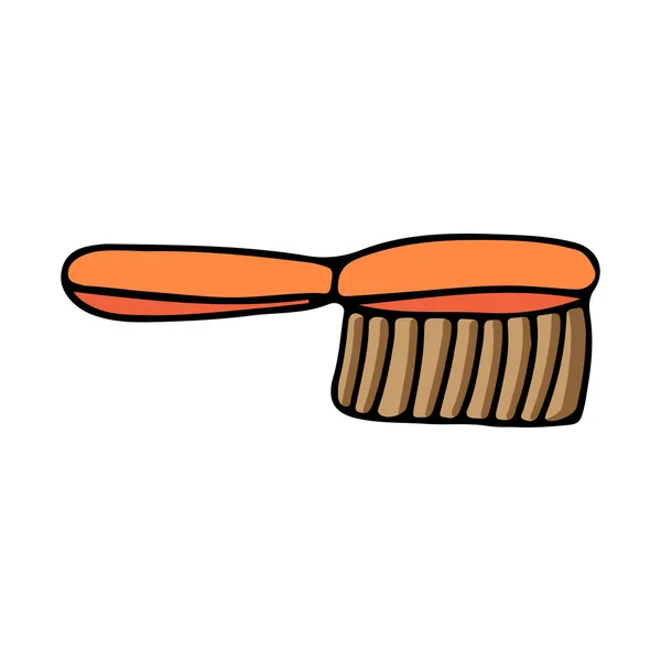 Brosse Nettoyage Icône Colorée Dans Vecteur Illustration Gribouillis Brosse Nettoyage — Image vectorielle