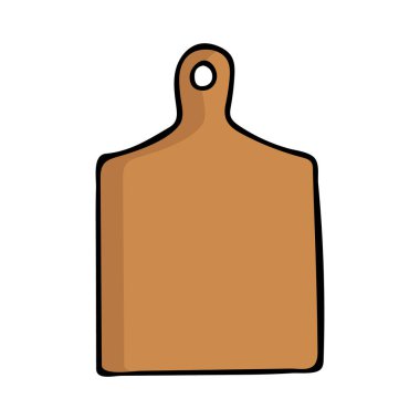 Renkli karalama tahtası çizimi. Kesme tahtasının renkli simgesi