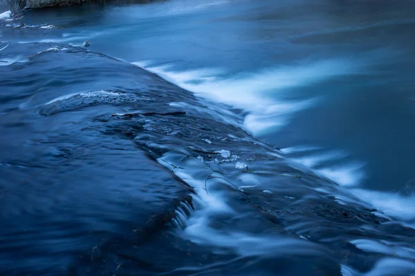 Зимняя Плотина Длительным Воздействием — стоковое фото